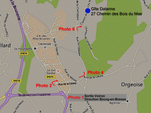 Plan d'accès au gîte